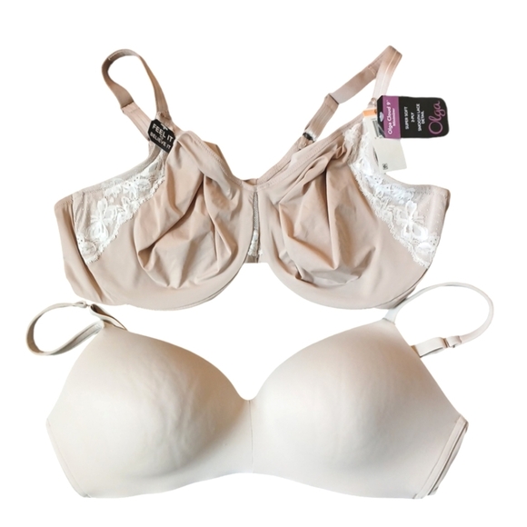 Two Full Figure Bras Size 44D - Picture 1 of 12
